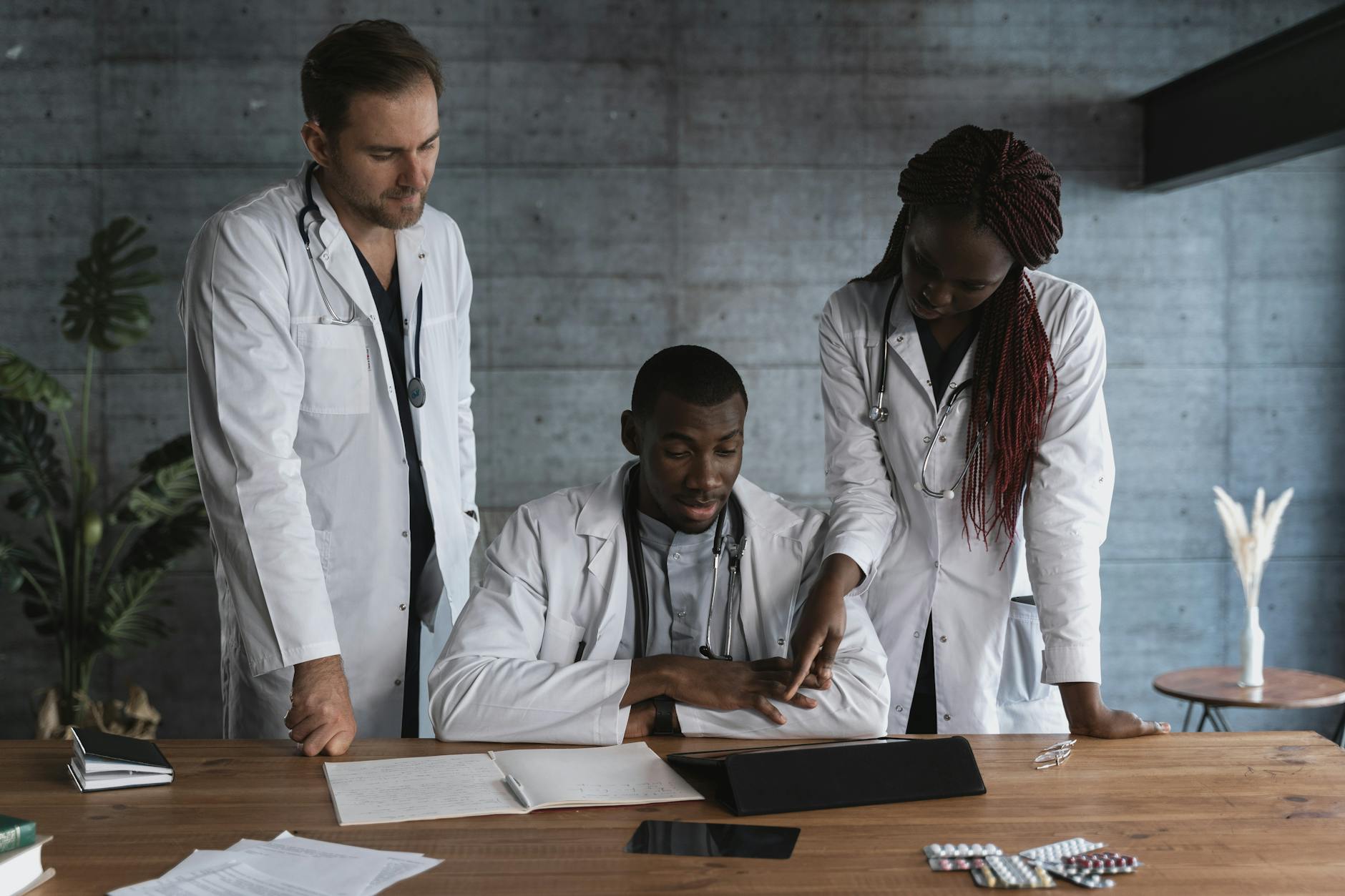 medical team planning clinic image keyword search: medical team planning, clinic process, healthcare documentation